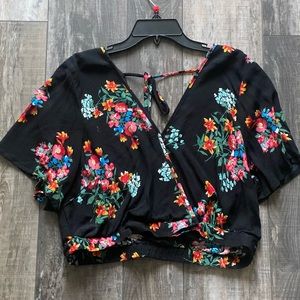 Bright Floral Crop Top